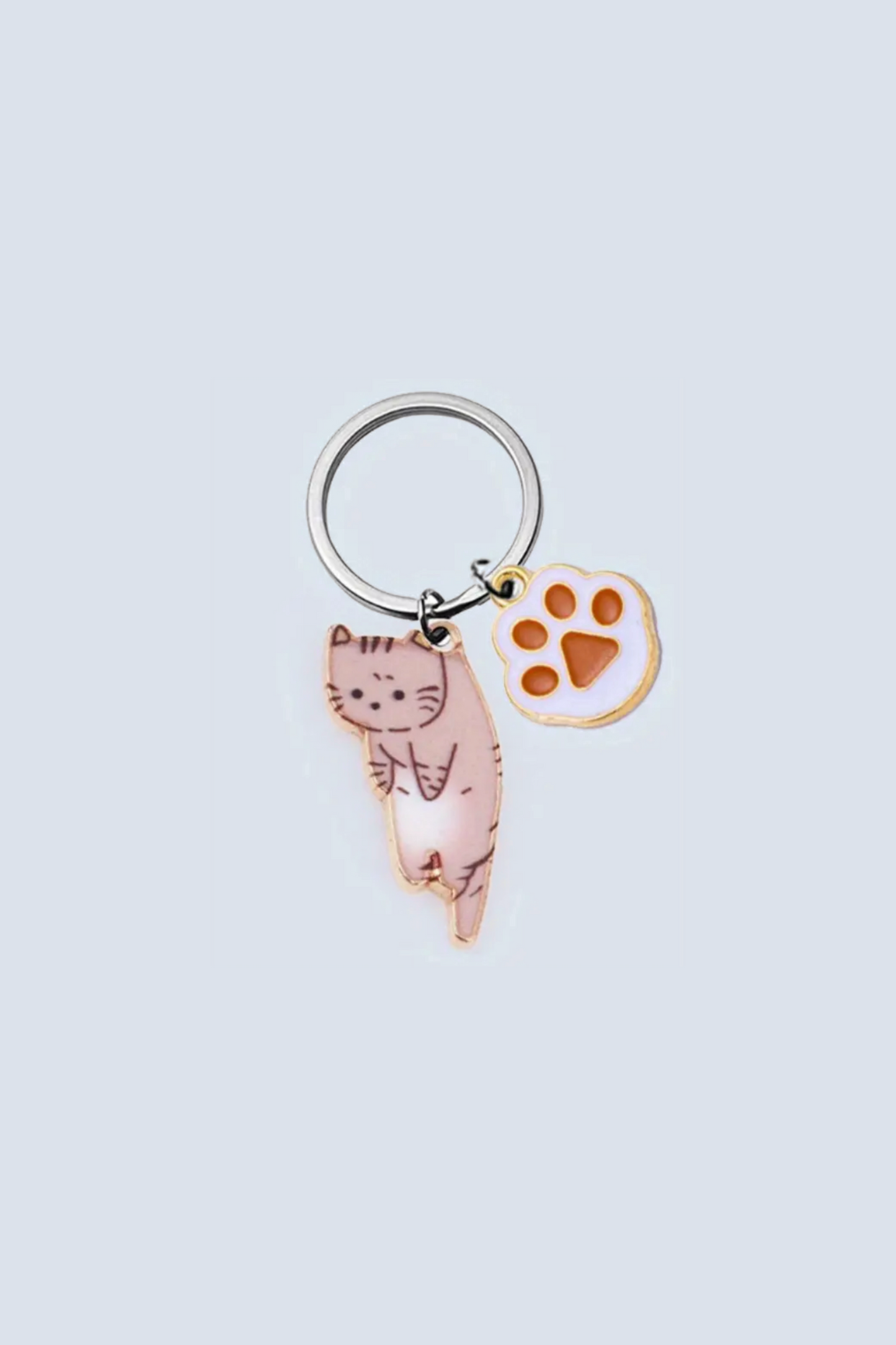 Cat and Paw Charm Keychains