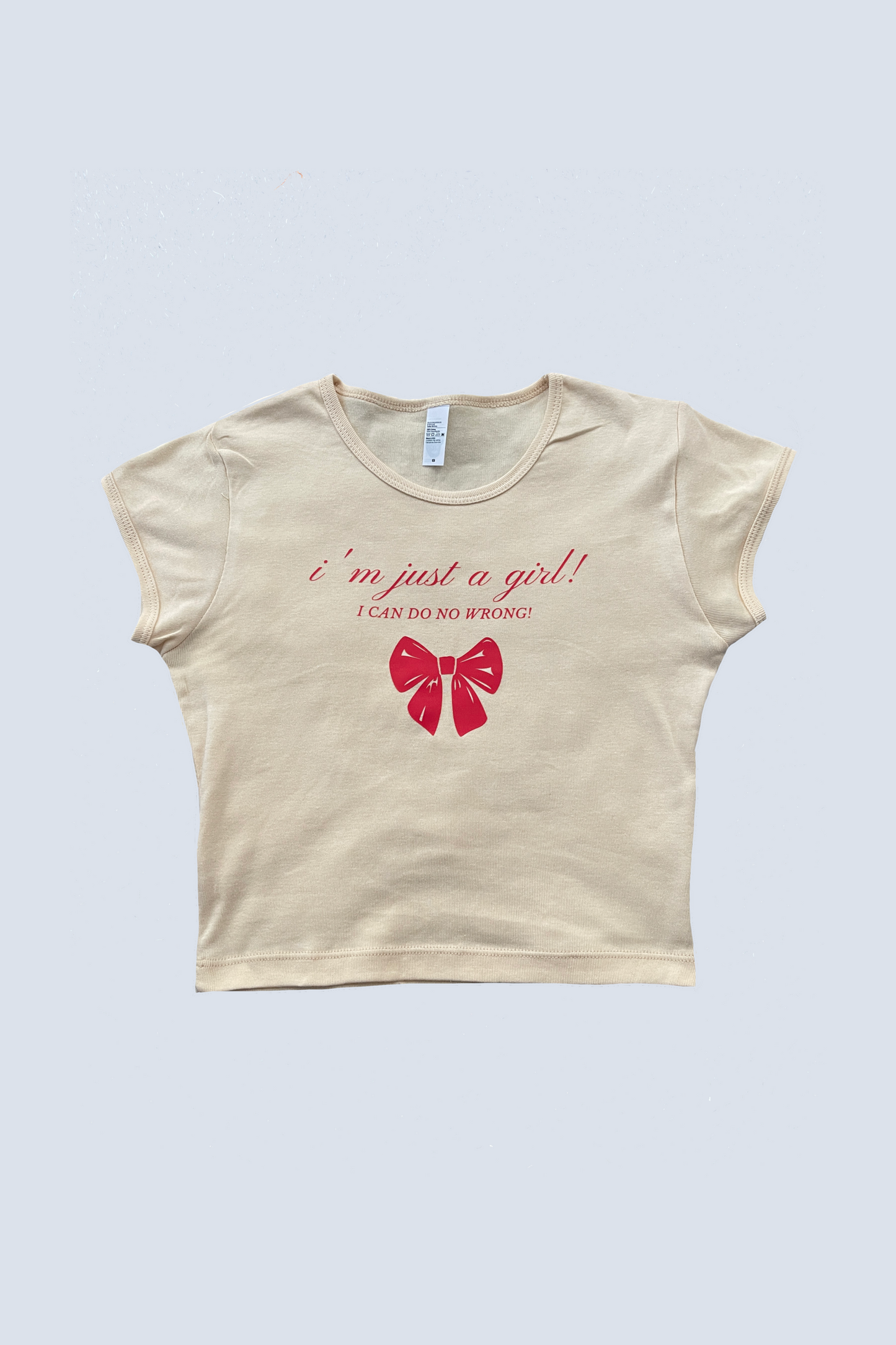 I'm Just a Girl Cropped Baby Tee