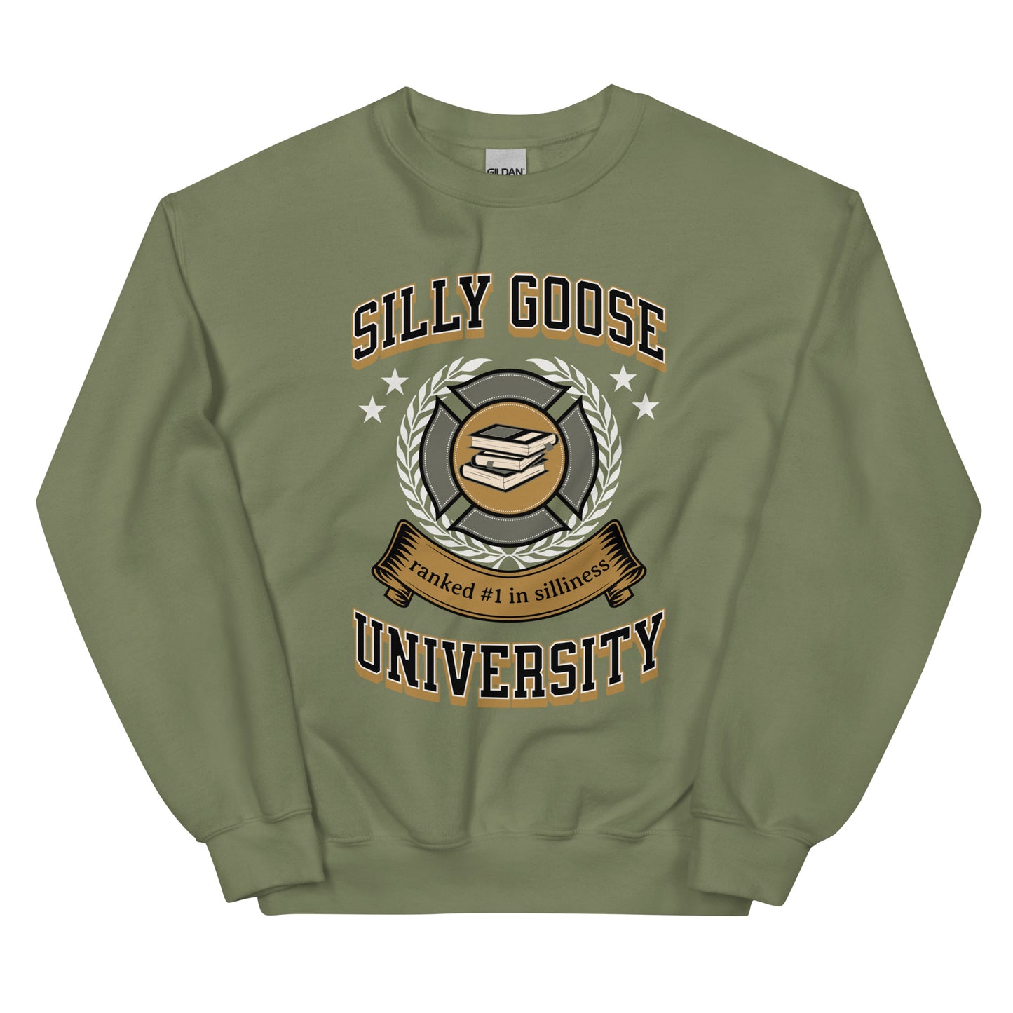 Silly Goose University Sweatshirt: Customizable Color