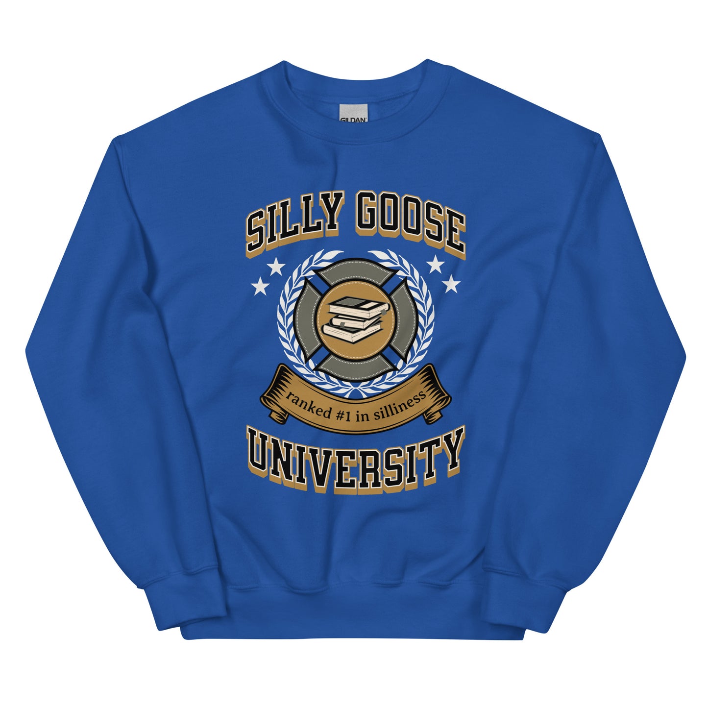 Silly Goose University Sweatshirt: Customizable Color