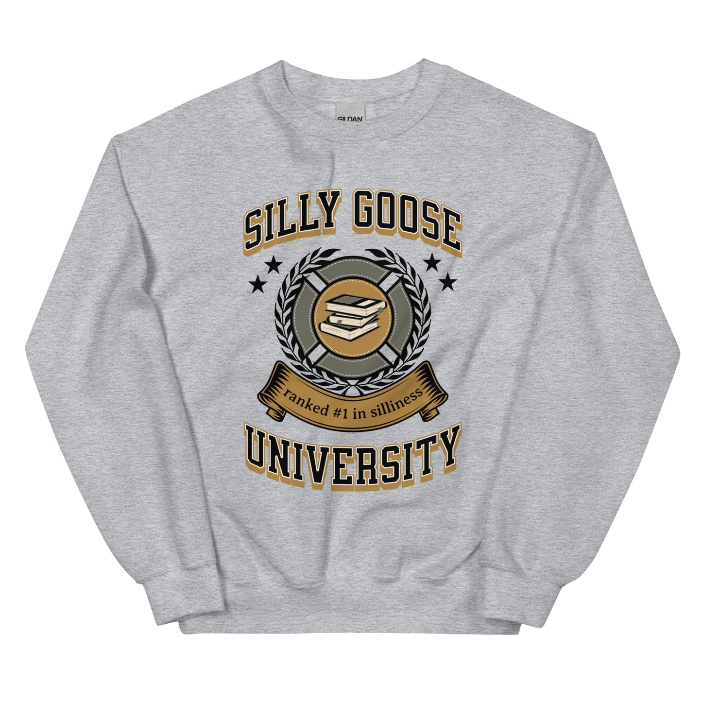 Silly Goose University Sweatshirt: Customizable Color