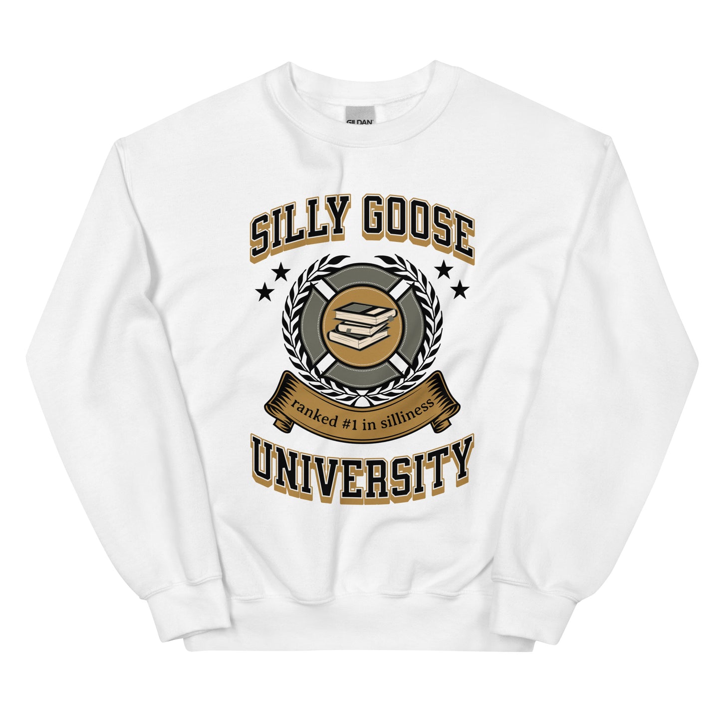 Silly Goose University Sweatshirt: Customizable Color