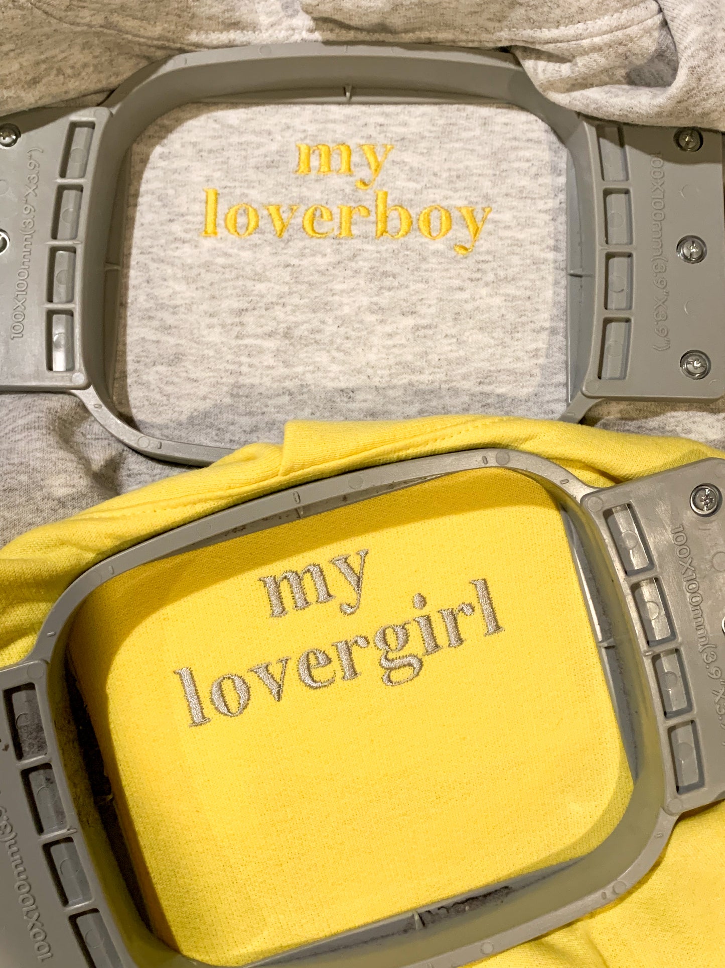 "my loverboy" "my lovergirl" Embroidered Matching Set