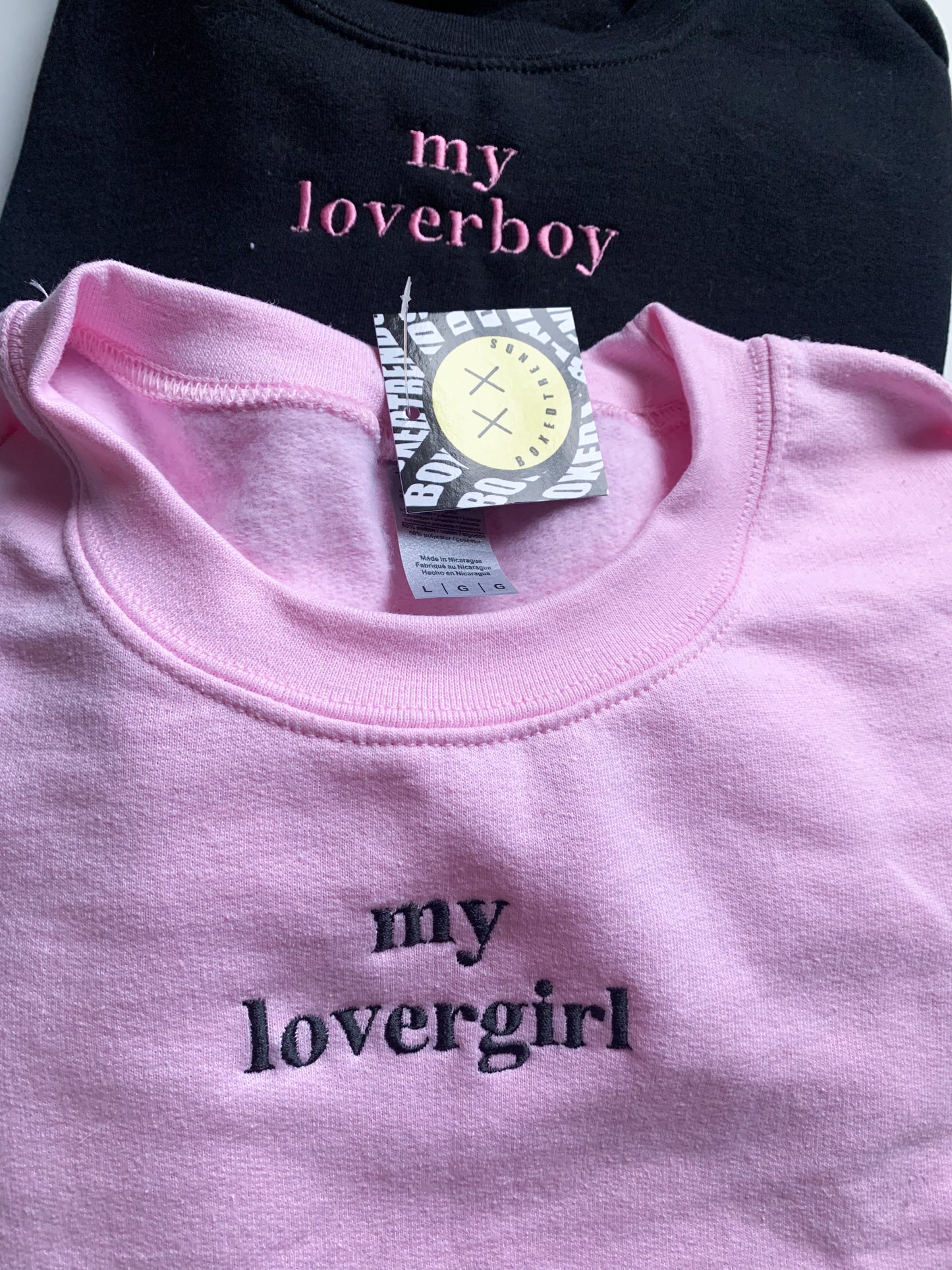 "my loverboy" "my lovergirl" Embroidered Matching Set