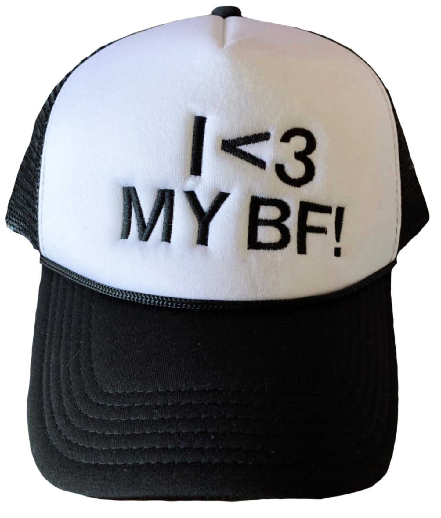 I LOVE MY BF Foam Trucker Hat