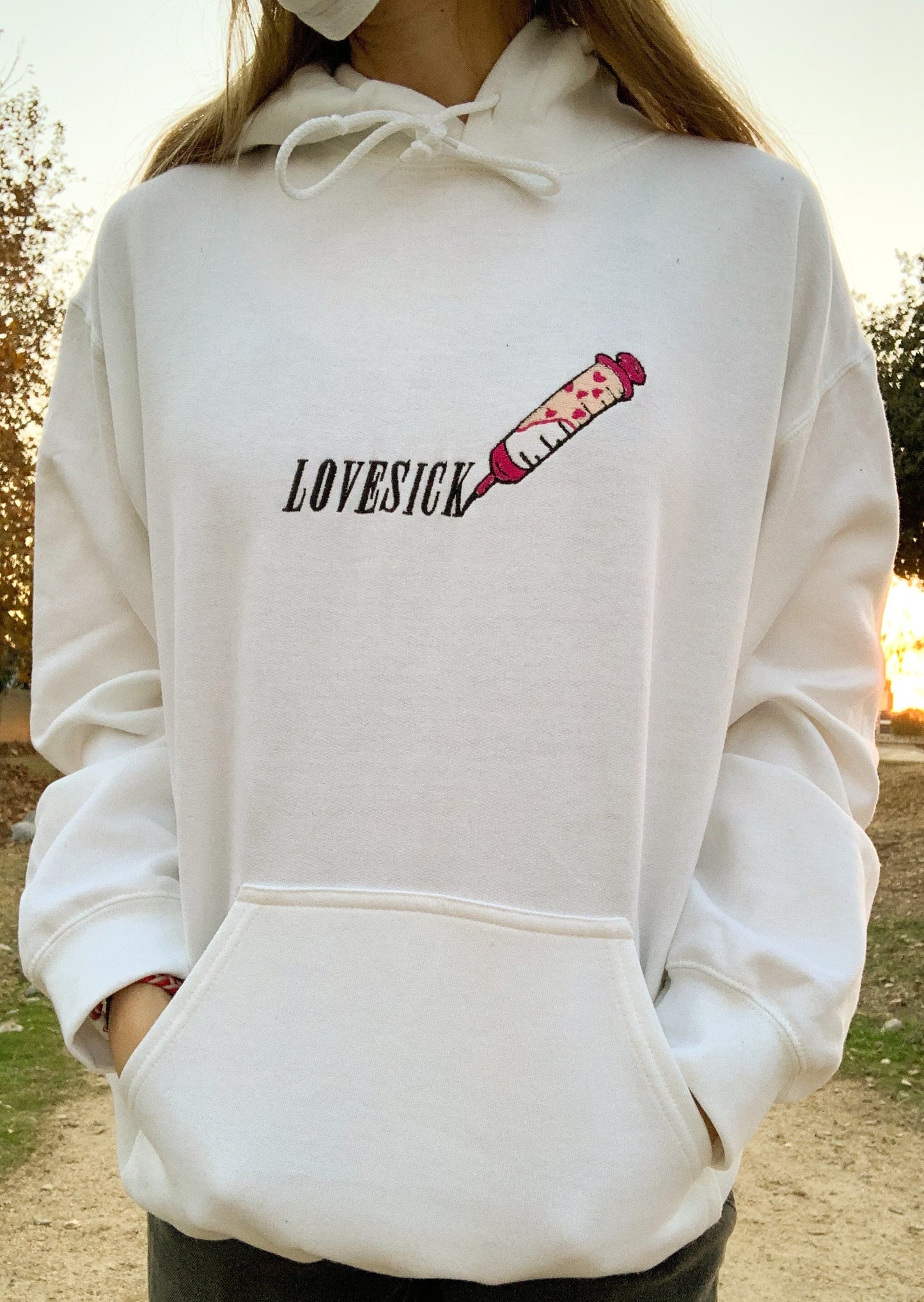 Lovesick Needle Embroidered Hoodie