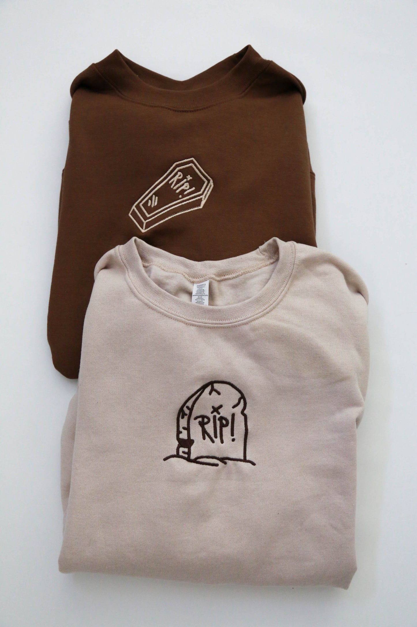 Rip Coffin and Tombstone Embroidered Matching Set