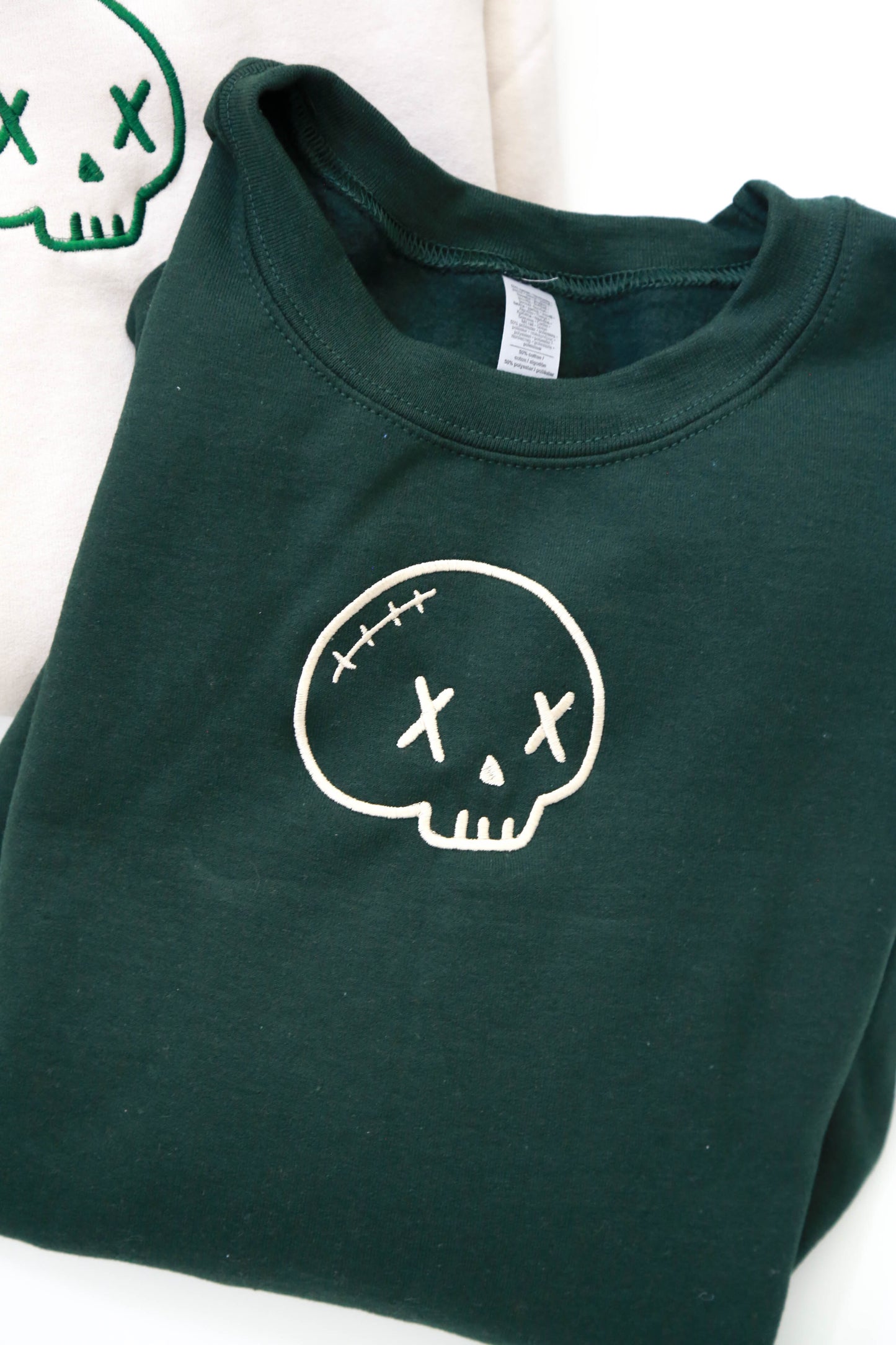 Skull Embroidered Matching Set