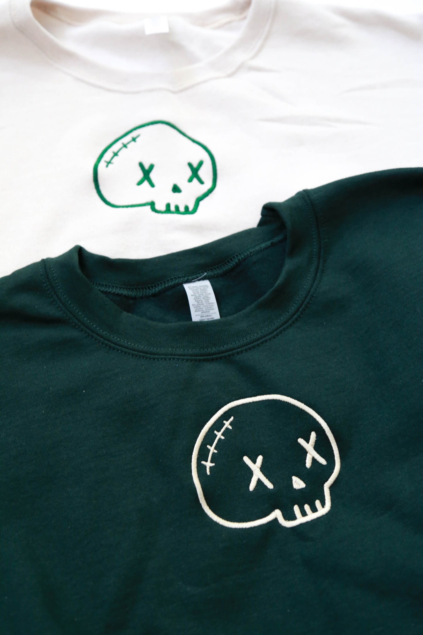 Skull Embroidered Matching Set