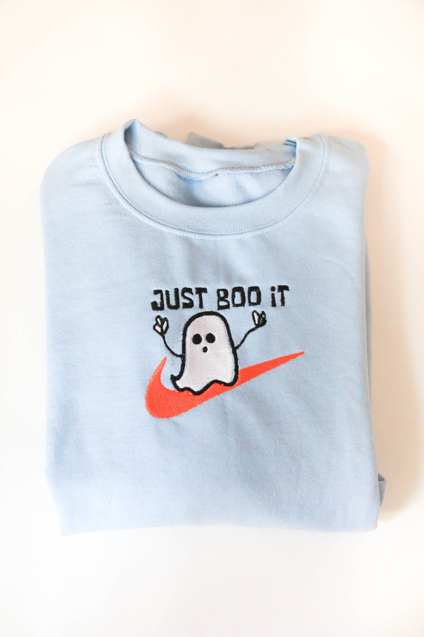 Just Boo It Embroidered Sweatshirt