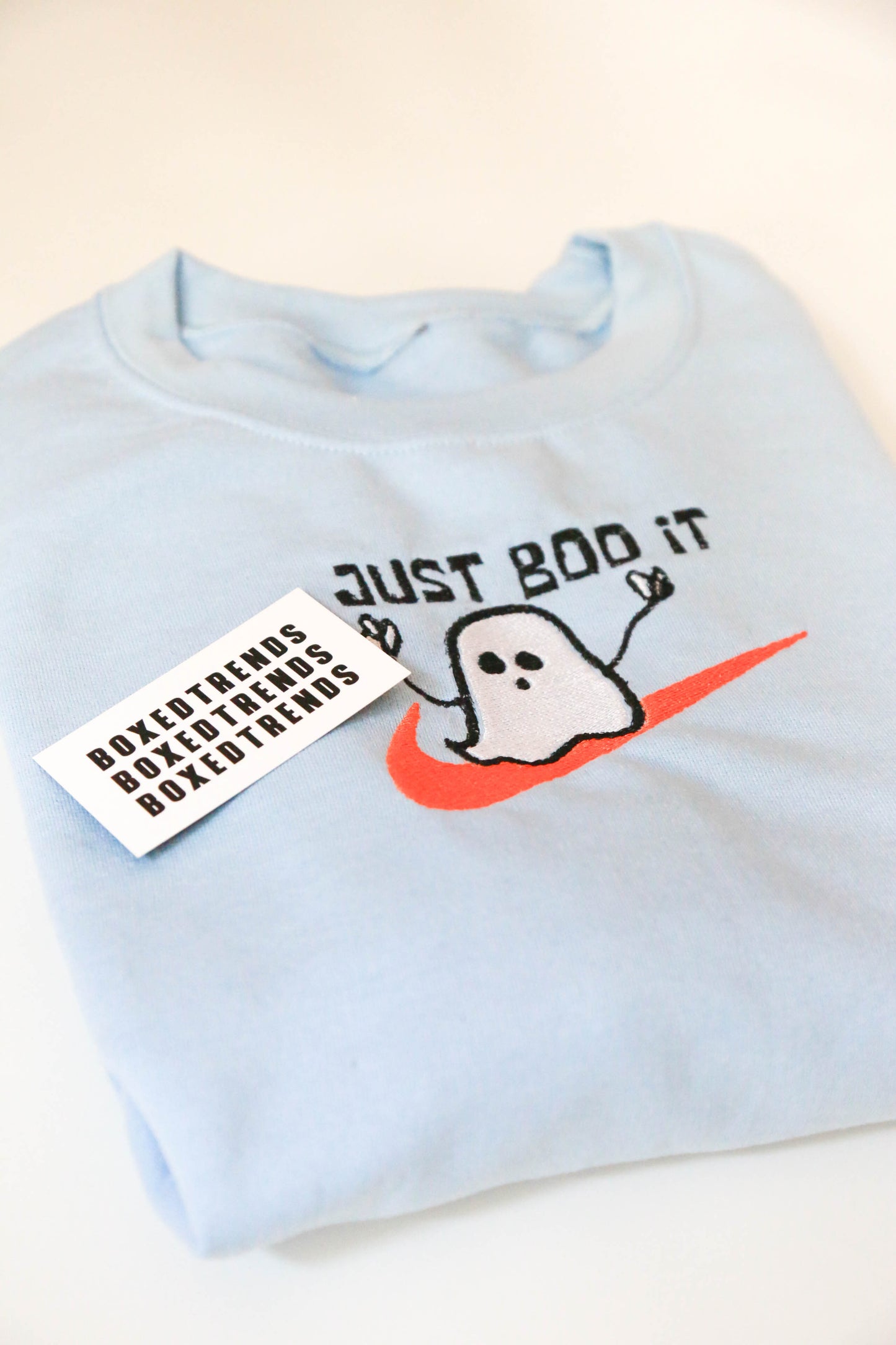 Just Boo It Embroidered Sweatshirt