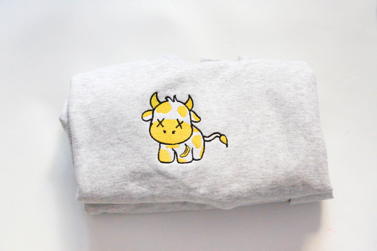 Banana Cow Embroidered Sweatshirt