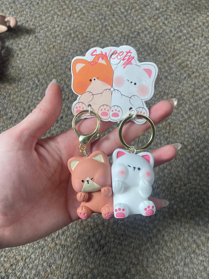 Magnetic Animal Matching Hugging Keychains