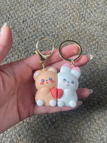 Magnetic Animal Matching Hugging Keychains