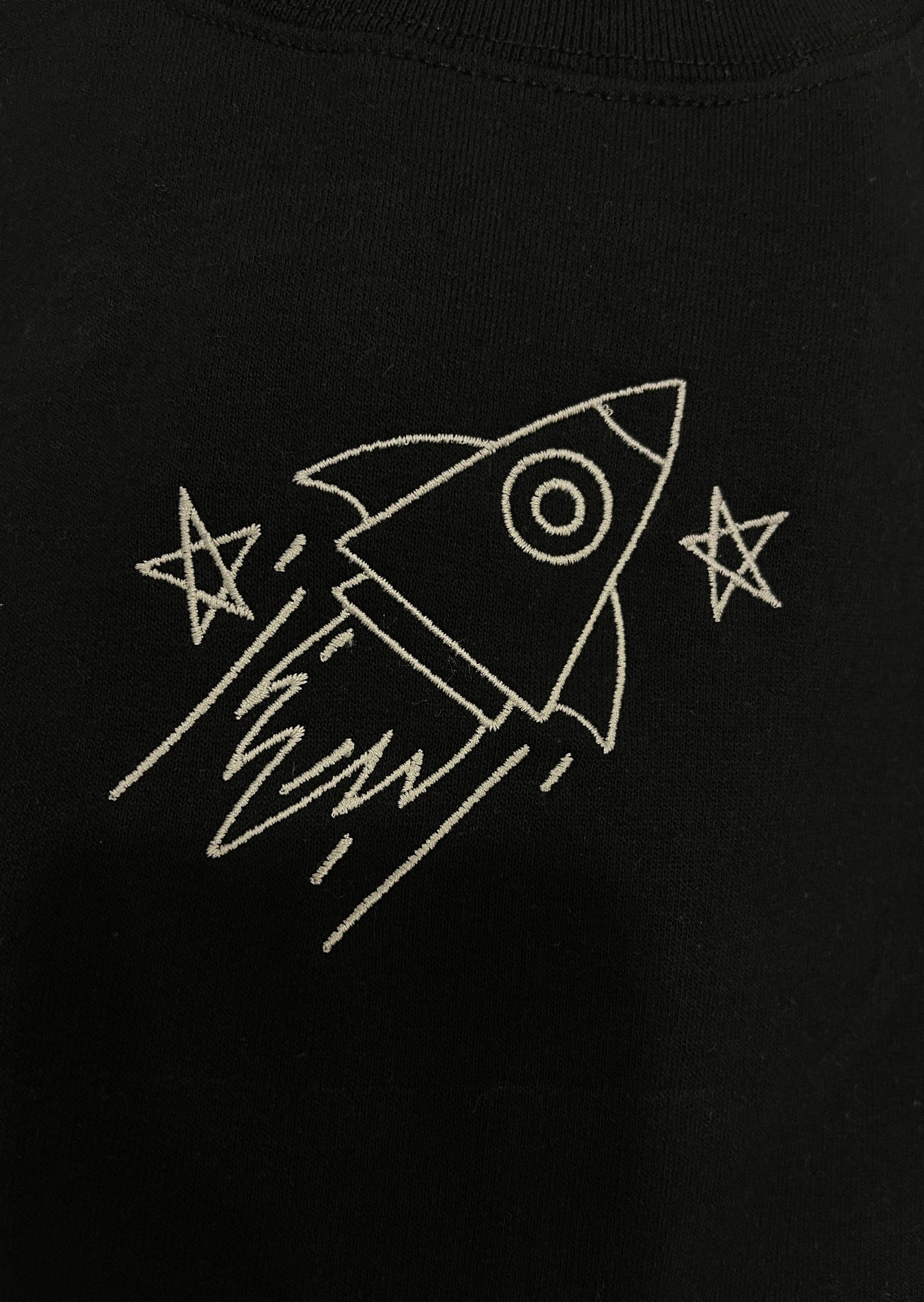 Rocketship Embroidery