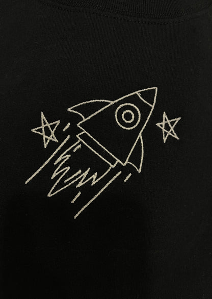 Rocketship Embroidery
