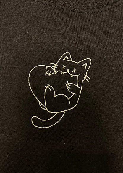 Kitty Heart Embroidery