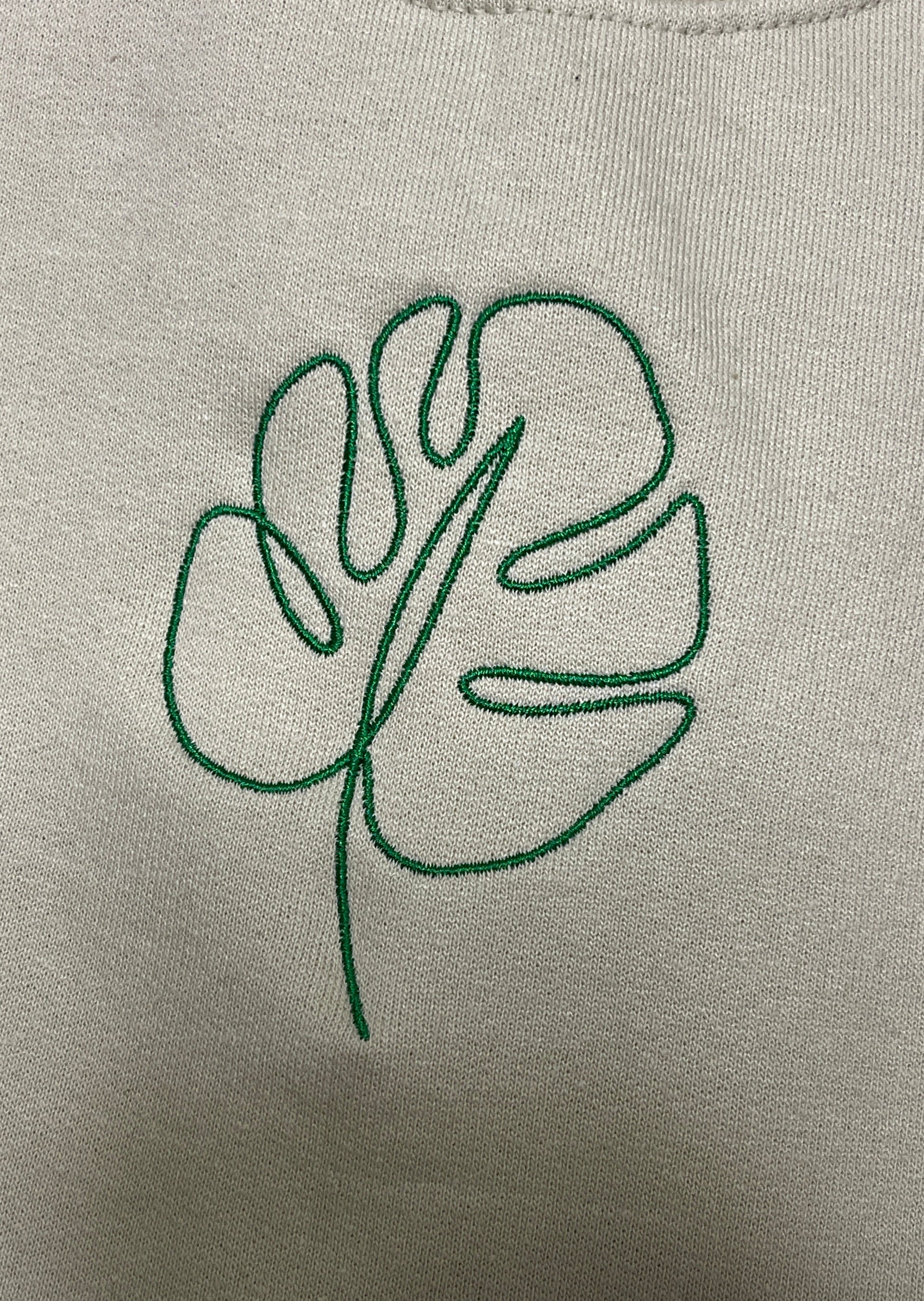 monstera plant embroidery Monstera Leaf Plant Embroidery
