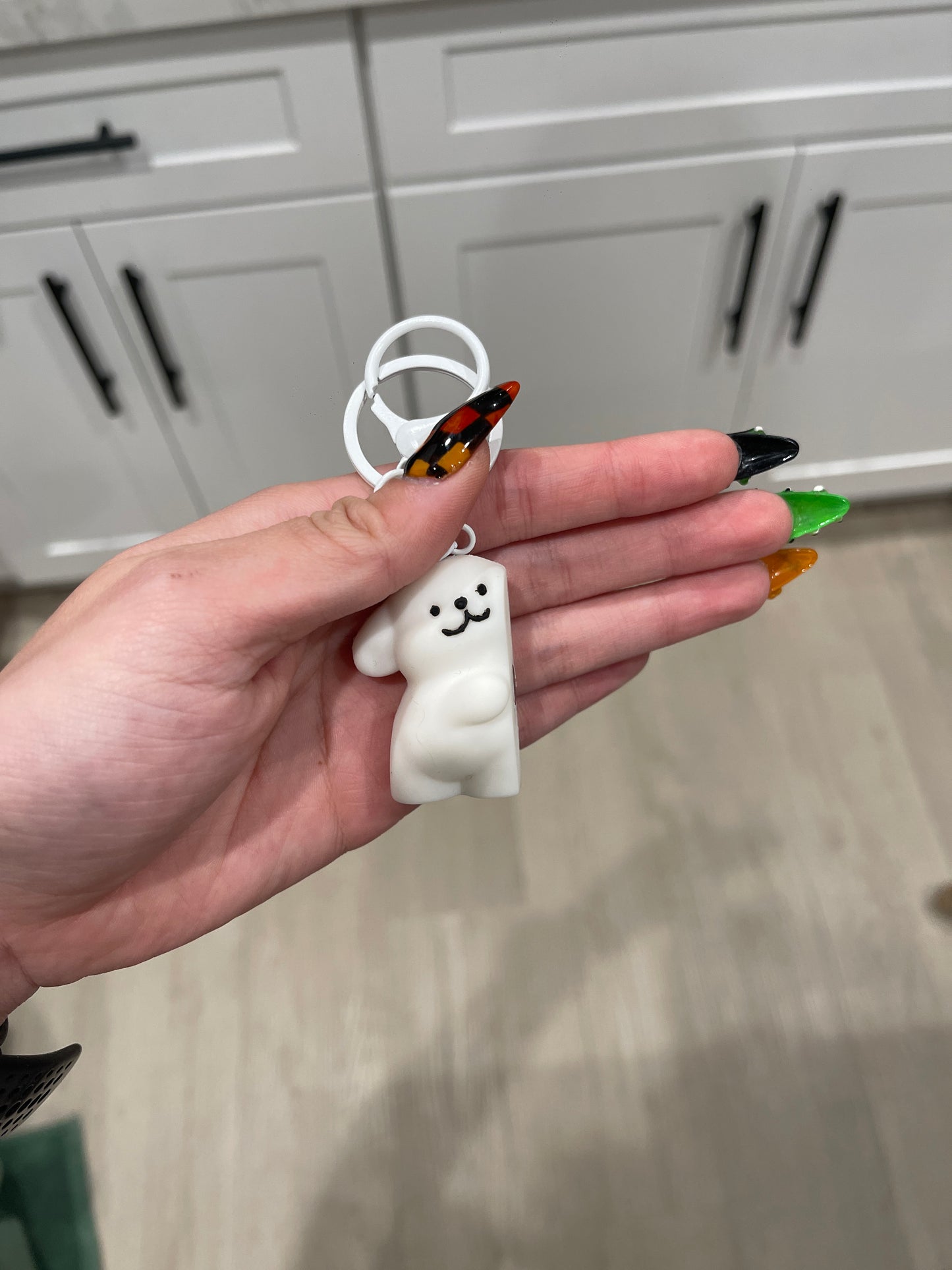 Magnetic White Dog and Golden Retriever Brown Bear and White Bear Matching Keychains