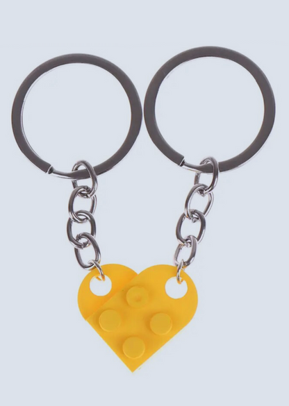 Matching Connecting Brick Keychains