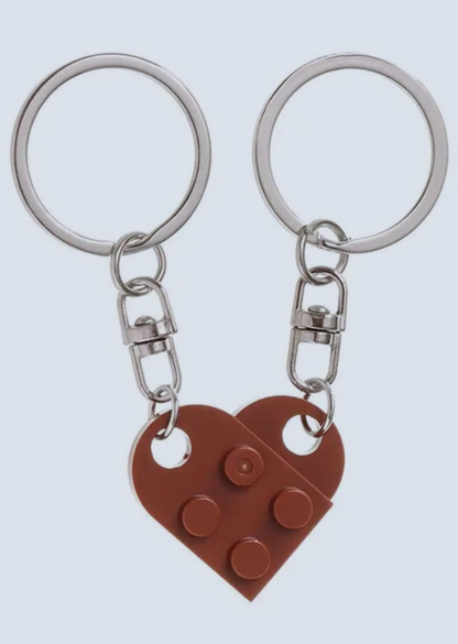 Matching Connecting Brick Keychains