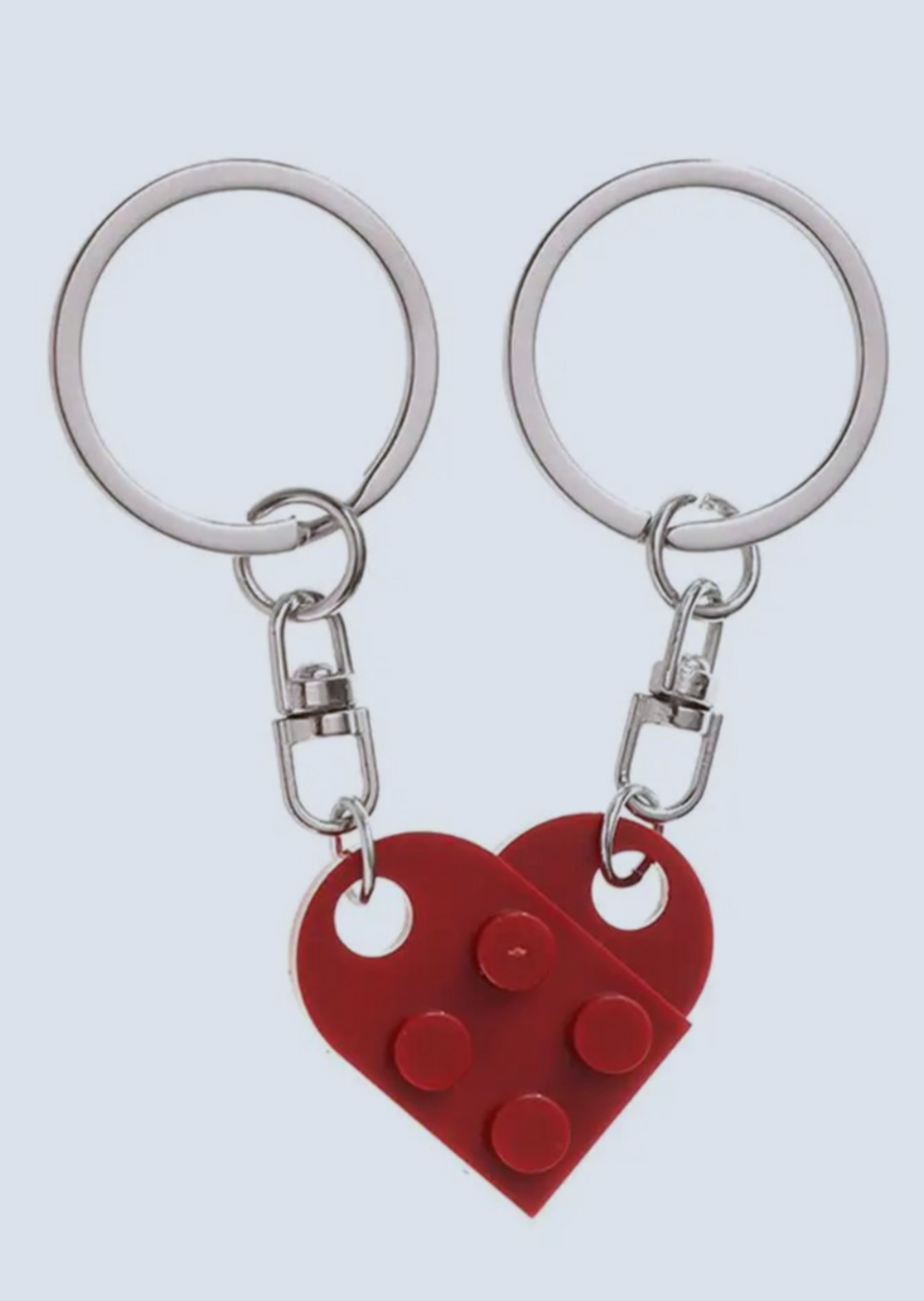 Matching Connecting Brick Keychains