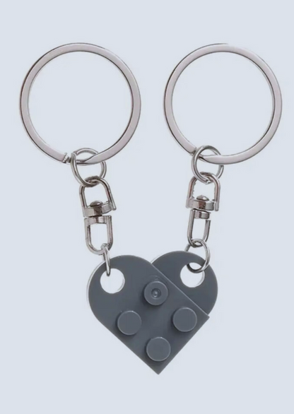 Matching Connecting Brick Keychains