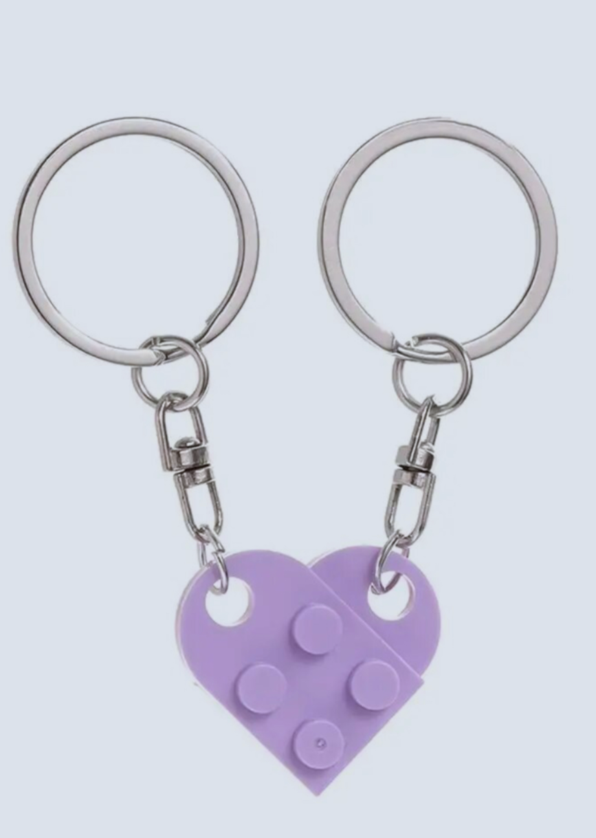 Matching Connecting Brick Keychains