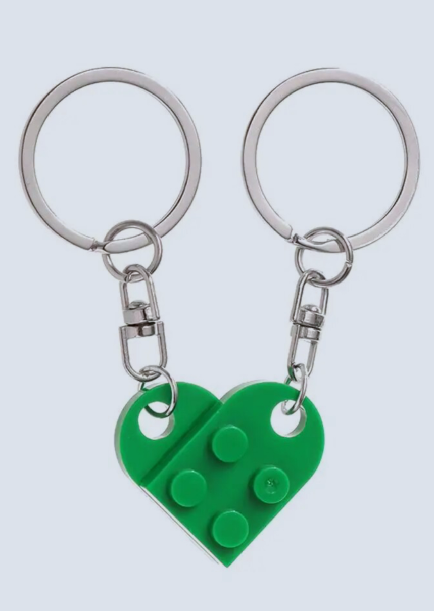 Matching Connecting Brick Keychains