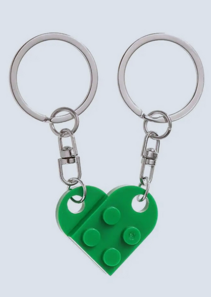Matching Connecting Brick Keychains