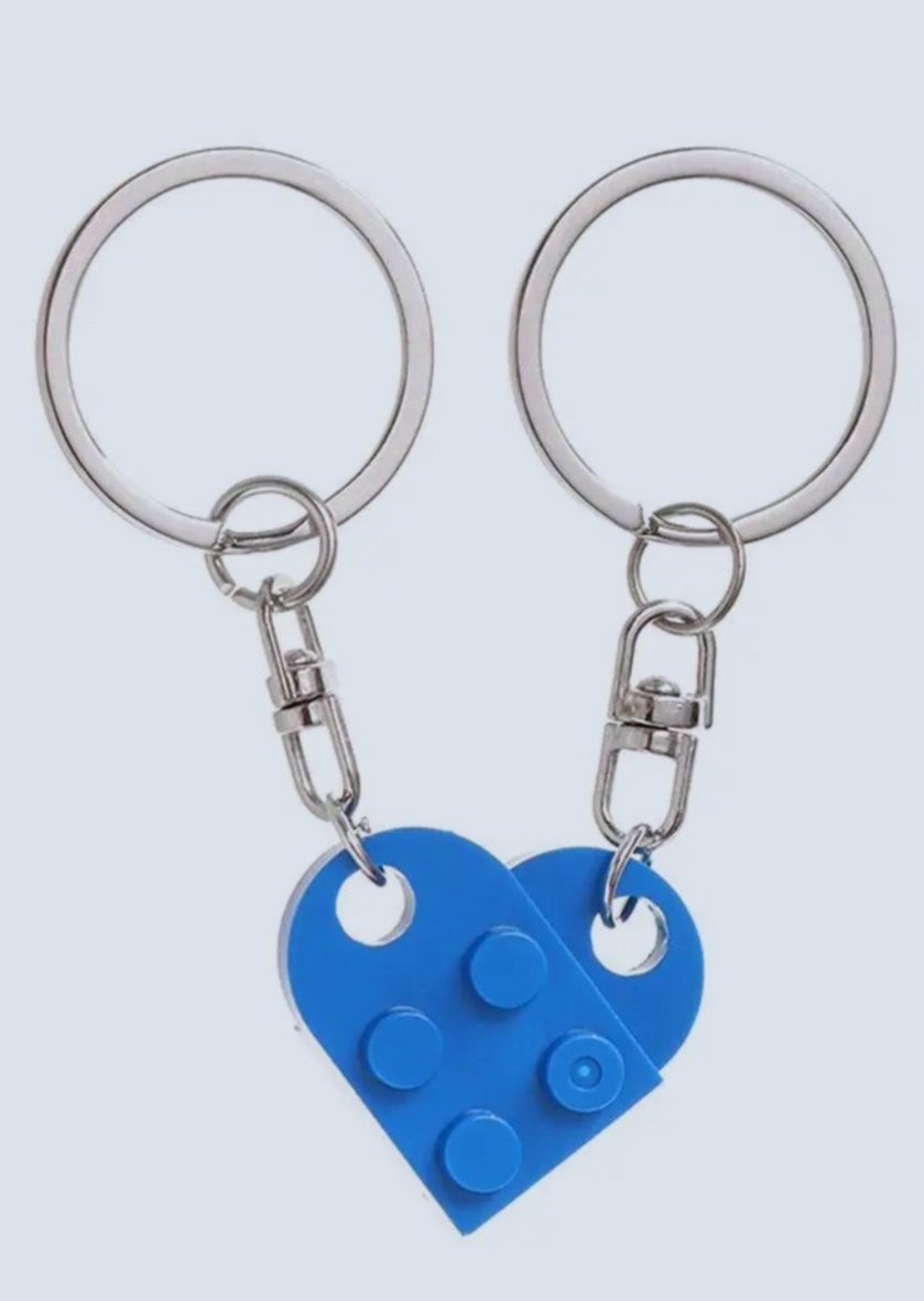 Matching Connecting Brick Keychains
