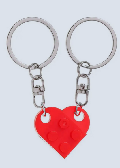Matching Connecting Brick Keychains