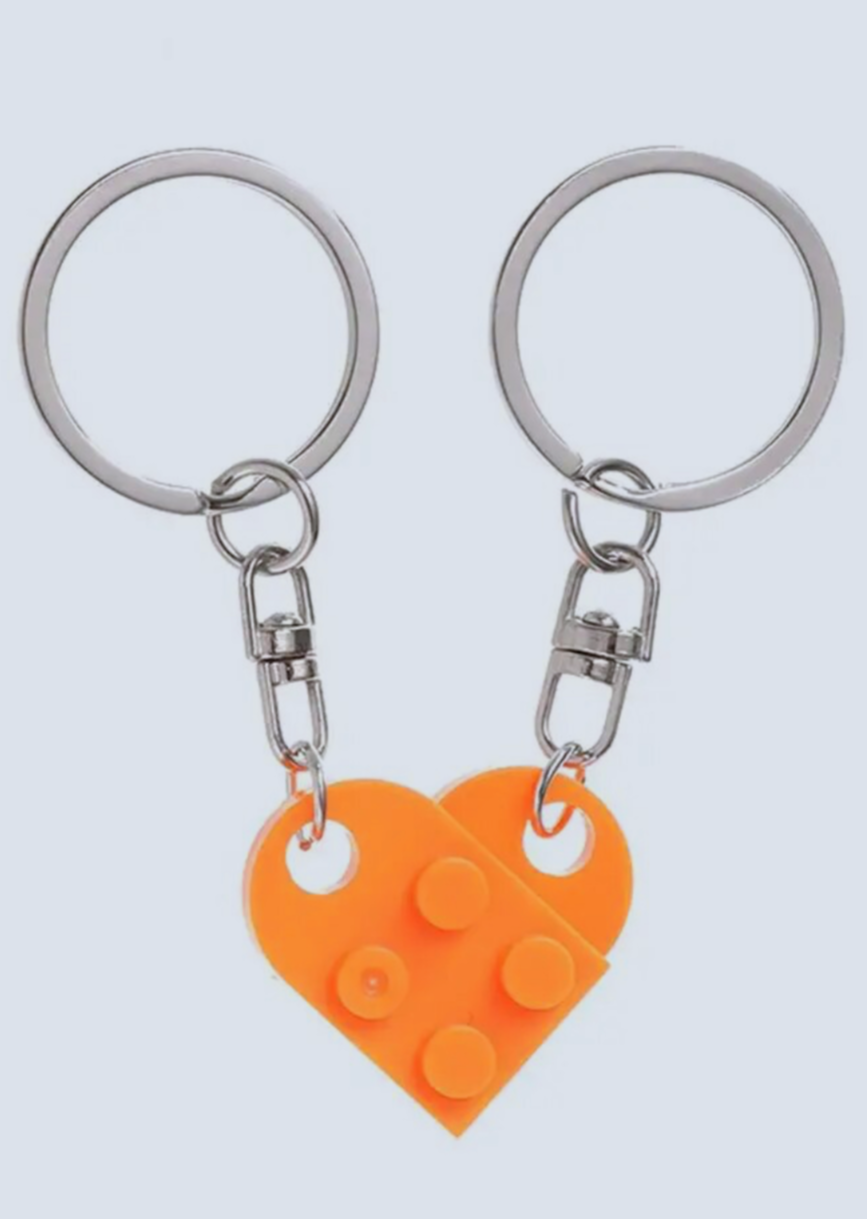 Matching Connecting Brick Keychains