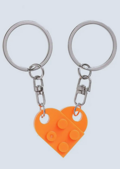 Matching Connecting Brick Keychains