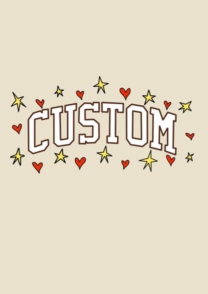Custom Embroidered Spellout Hoodie/Sweatshirt