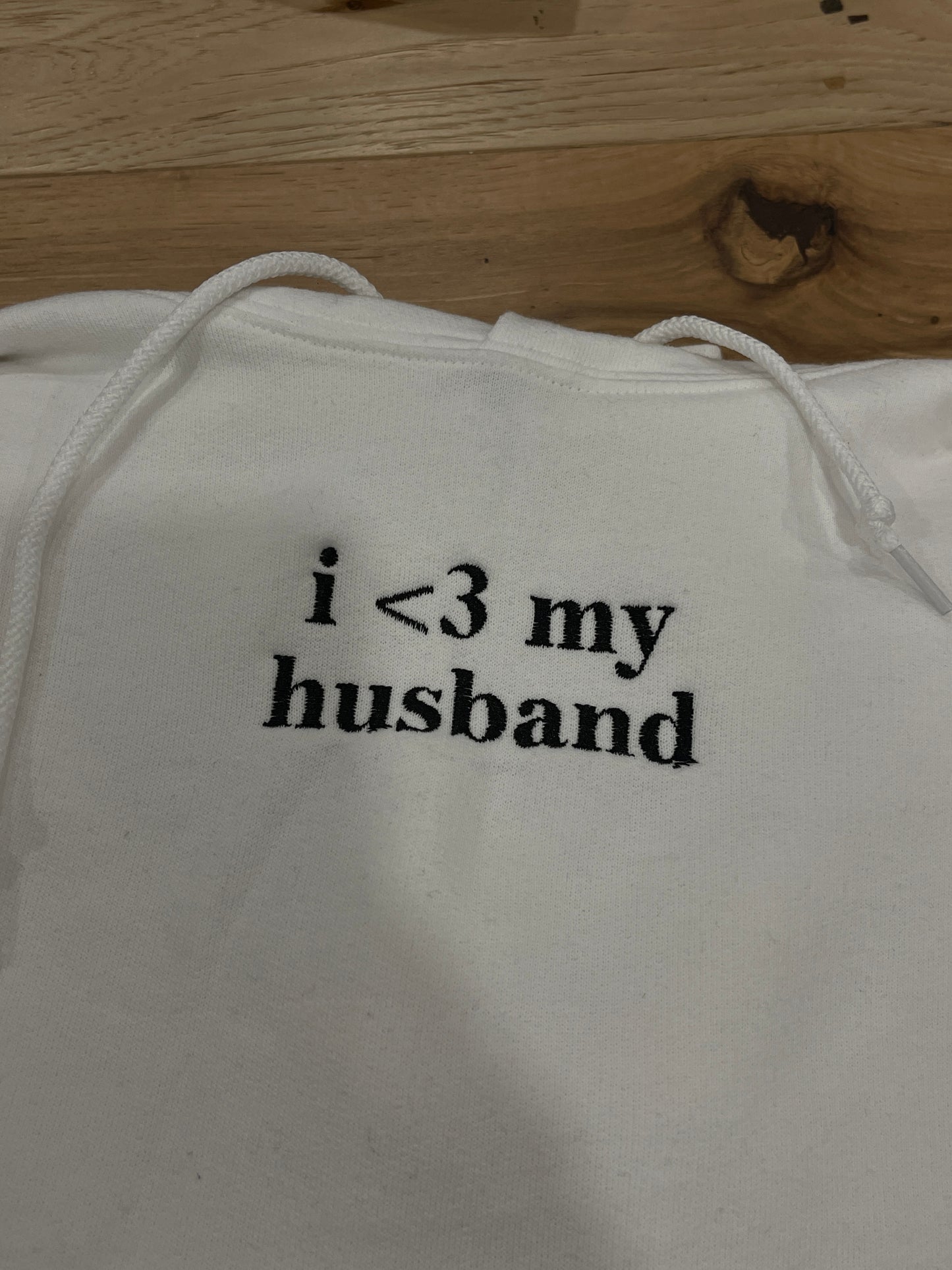 I Love My Husband / Wife Embroidered Matching Set