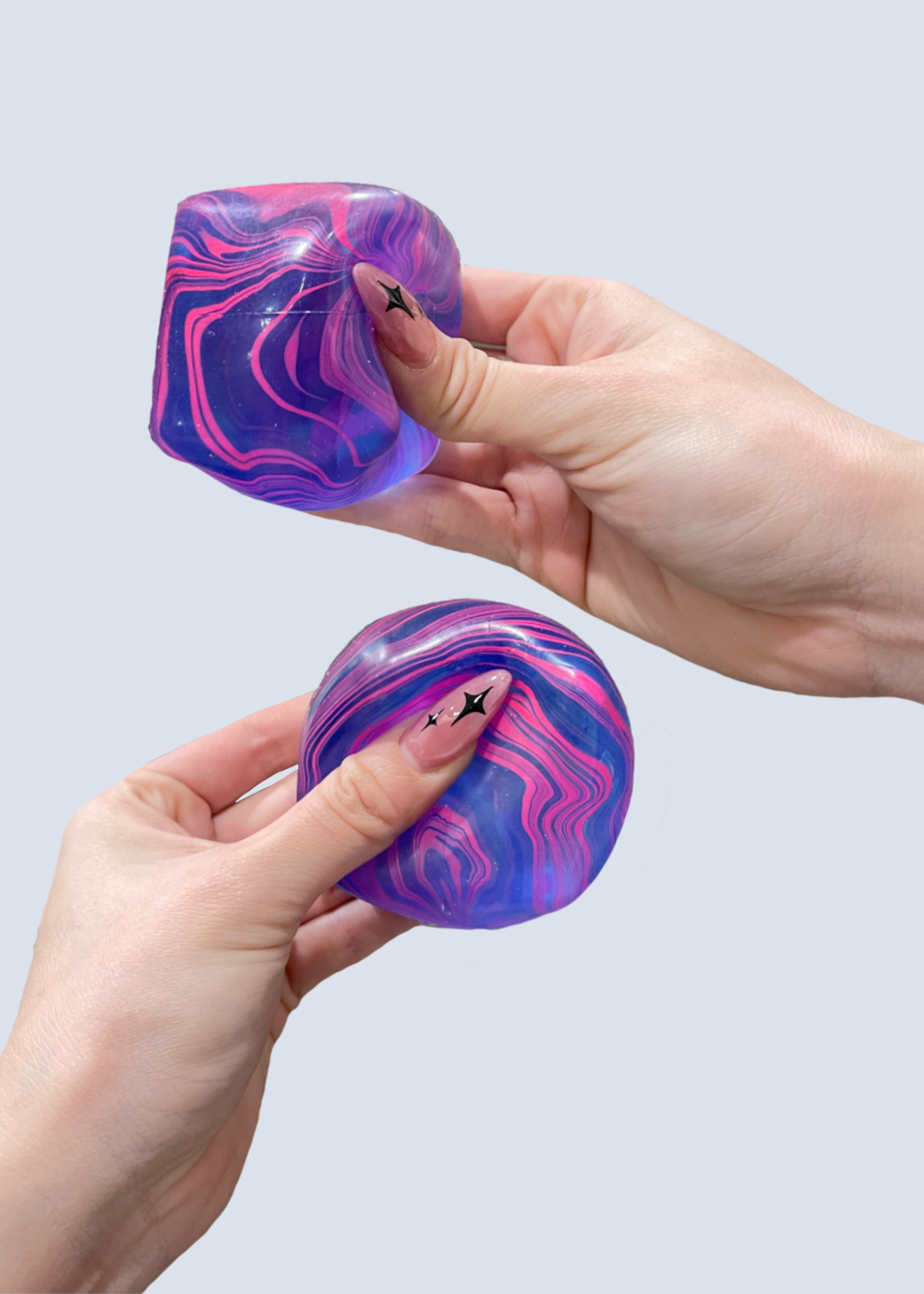 Satisfying Swirl Ice Cube Sugar Maltose Stretchy Stress Ball Sensory Toy