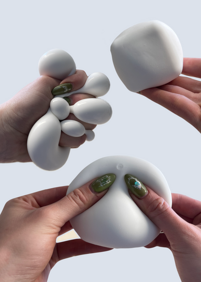 White Marshmallow Mochi Stress Ball Sensory Toy