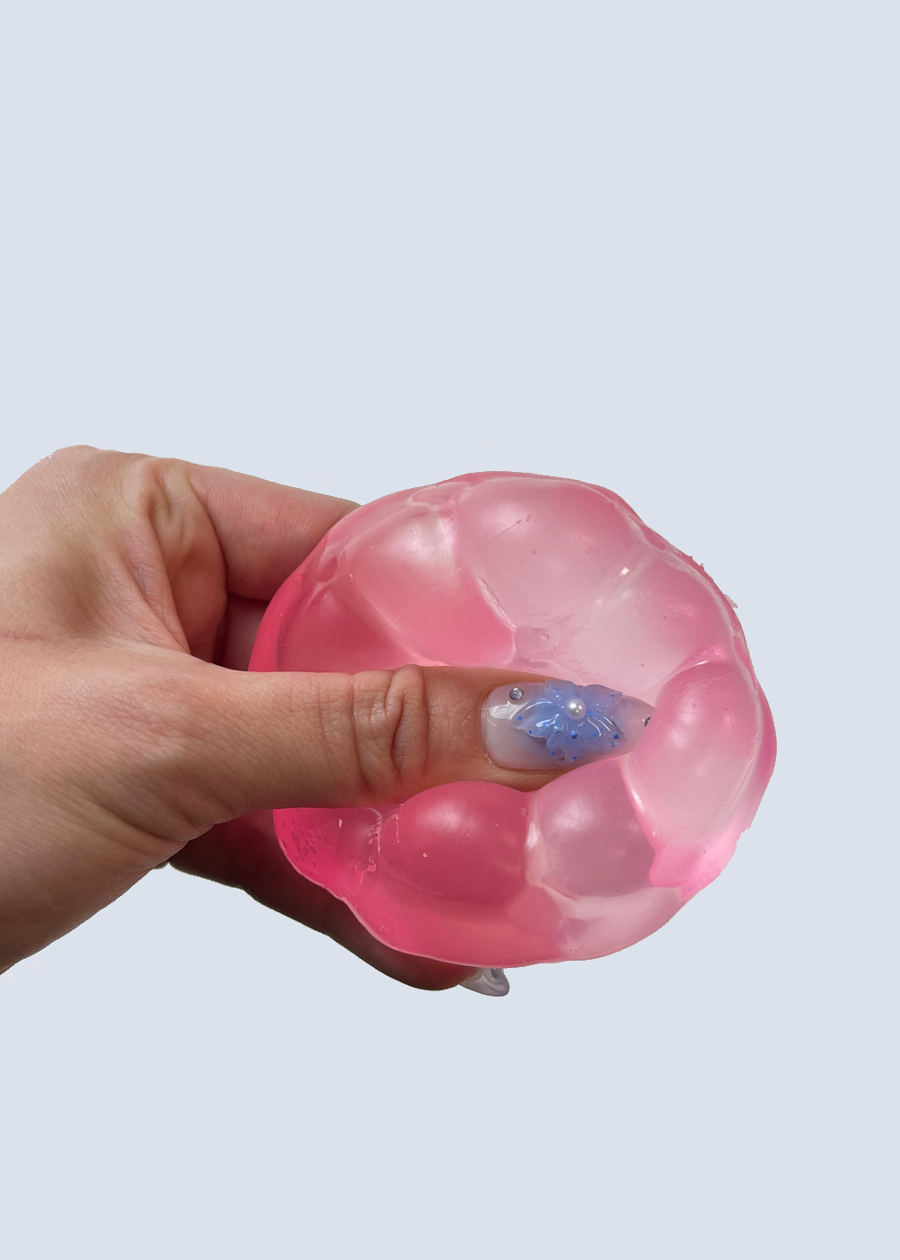 Strawberry Pink Circular Cube Squishy Sugar Maltose Slow RIse