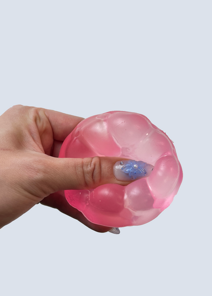 Strawberry Pink Circular Cube Squishy Sugar Maltose Slow RIse