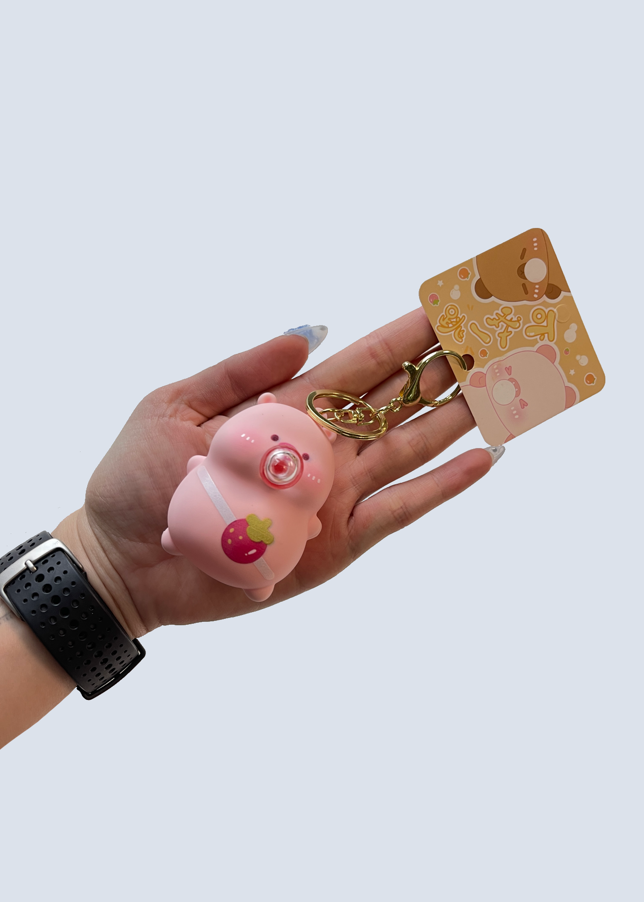 Squishy Pig Bubble Keychain Fidget Stress Toy