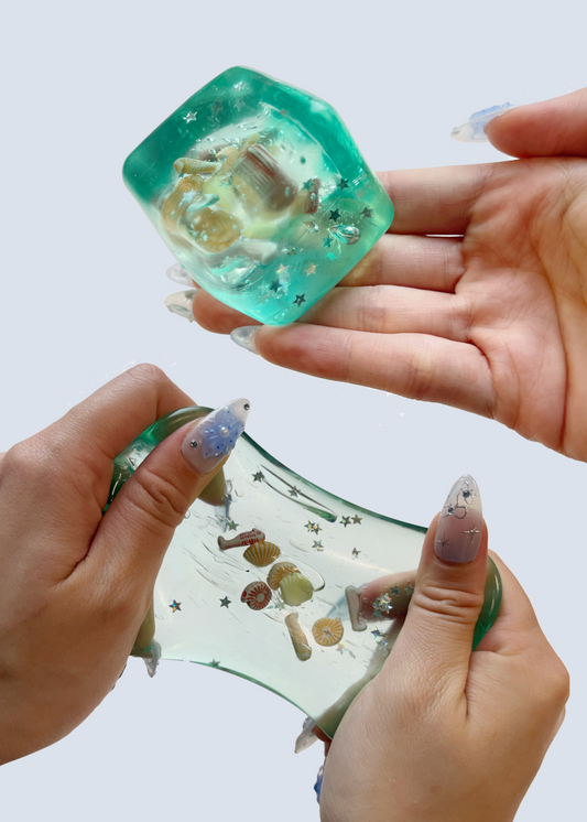Ocean Seashell Squishy Sugar Maltose Cube