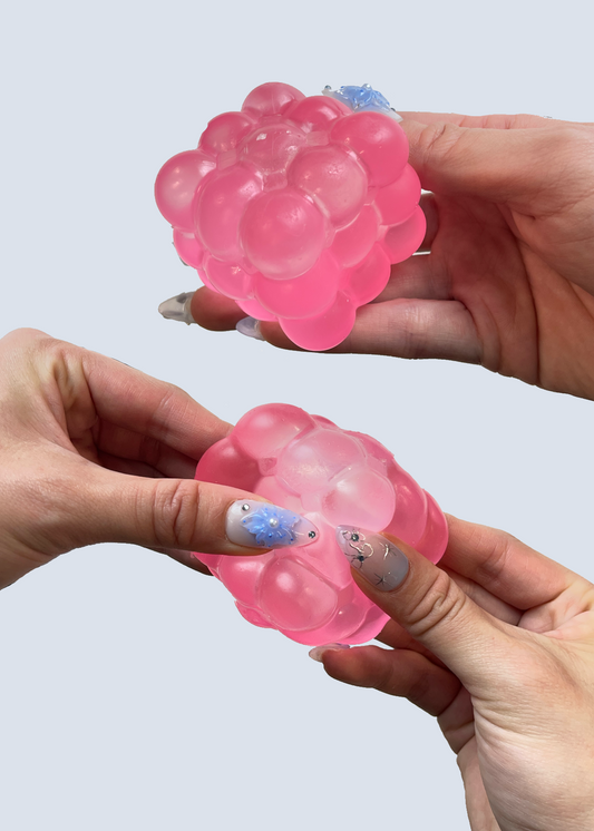 Strawberry Pink Circular Cube Squishy Sugar Maltose Slow RIse
