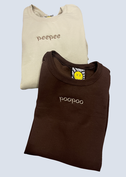 Peepeepoopoo Matching Embroidered Set