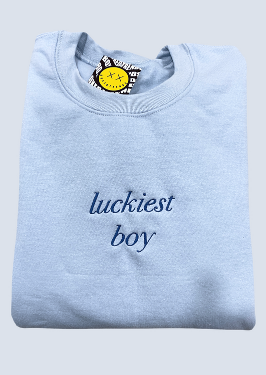 Luckiest Boy Embroidery