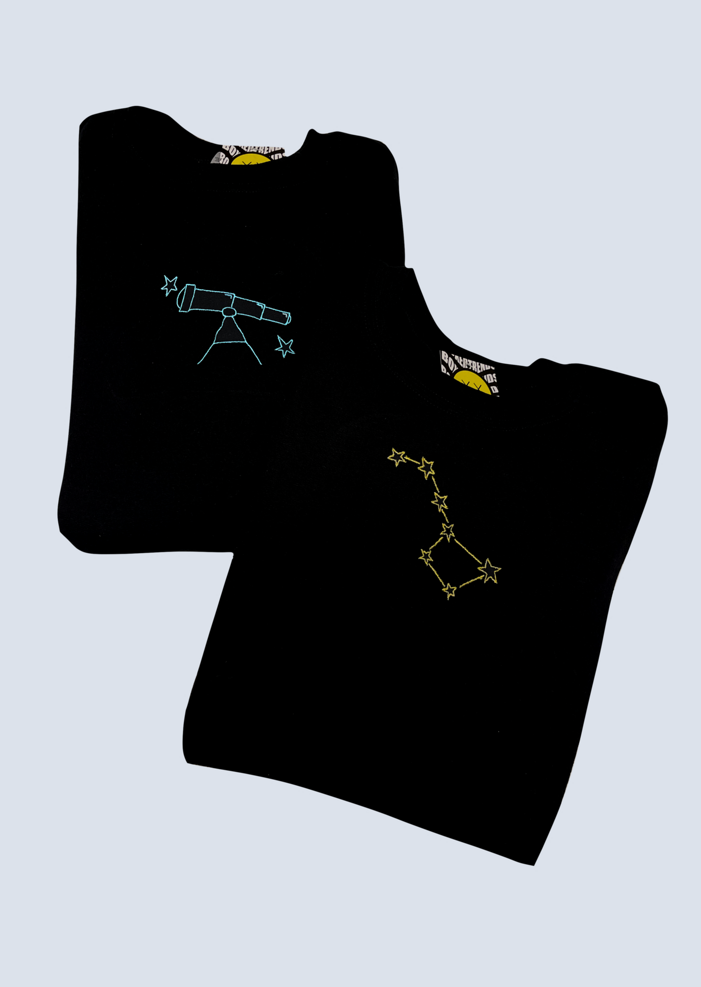 Telescope and Constellation Big Dipper Star Embroidered Matching Set