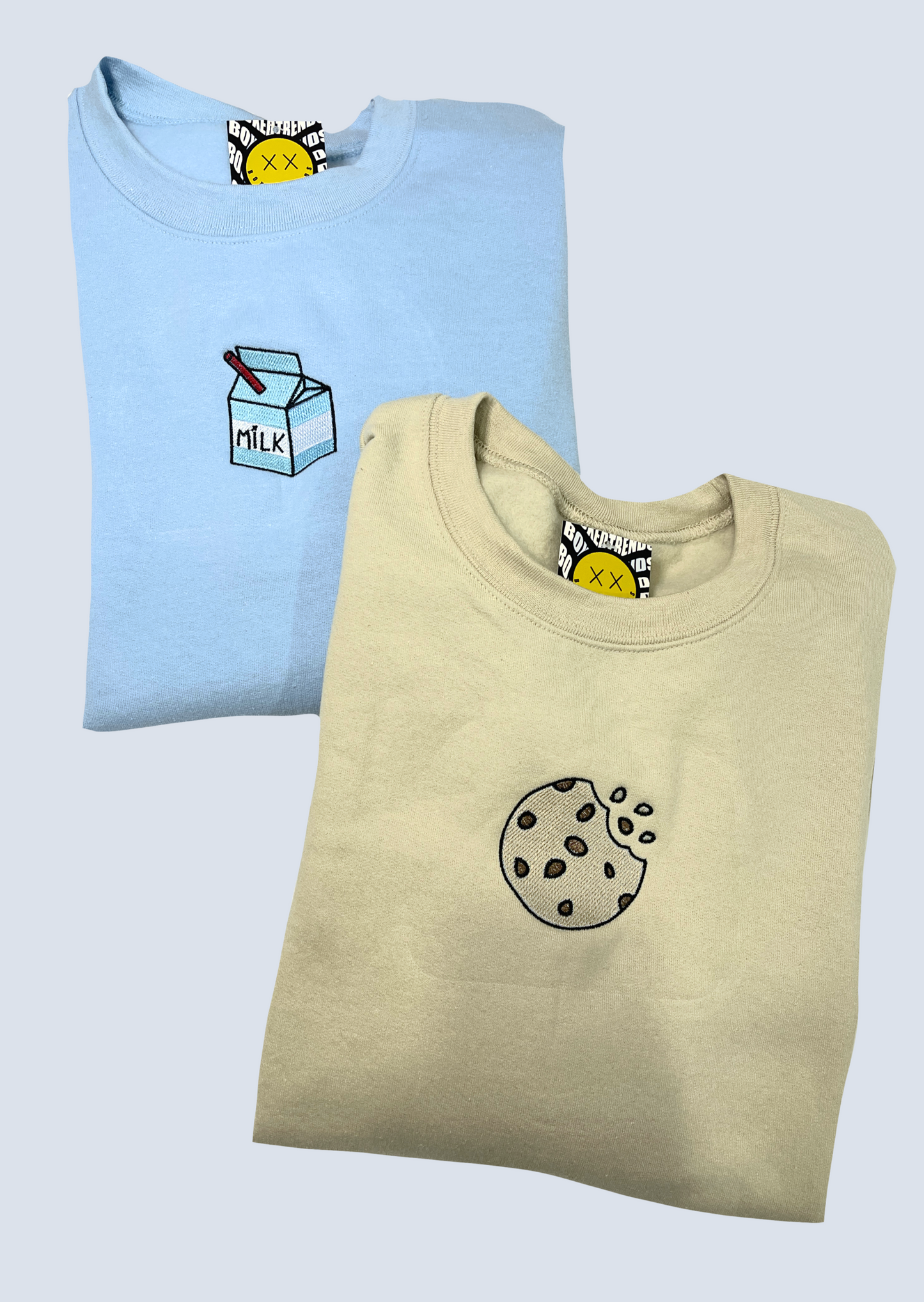 Milk and Cookies Embroidered Matching Set
