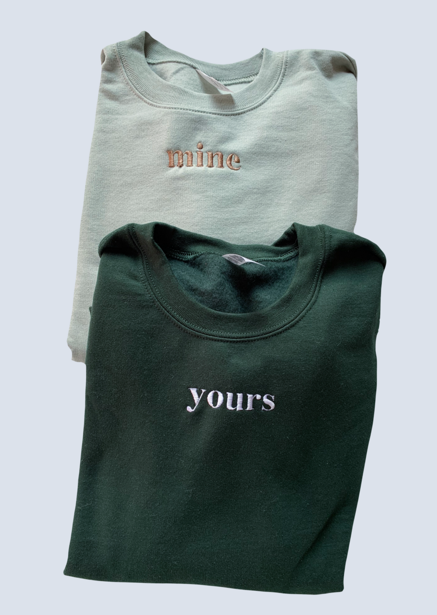 "mine" "yours" Embroidered Matching Set