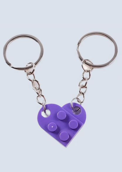 Matching Connecting Brick Keychains