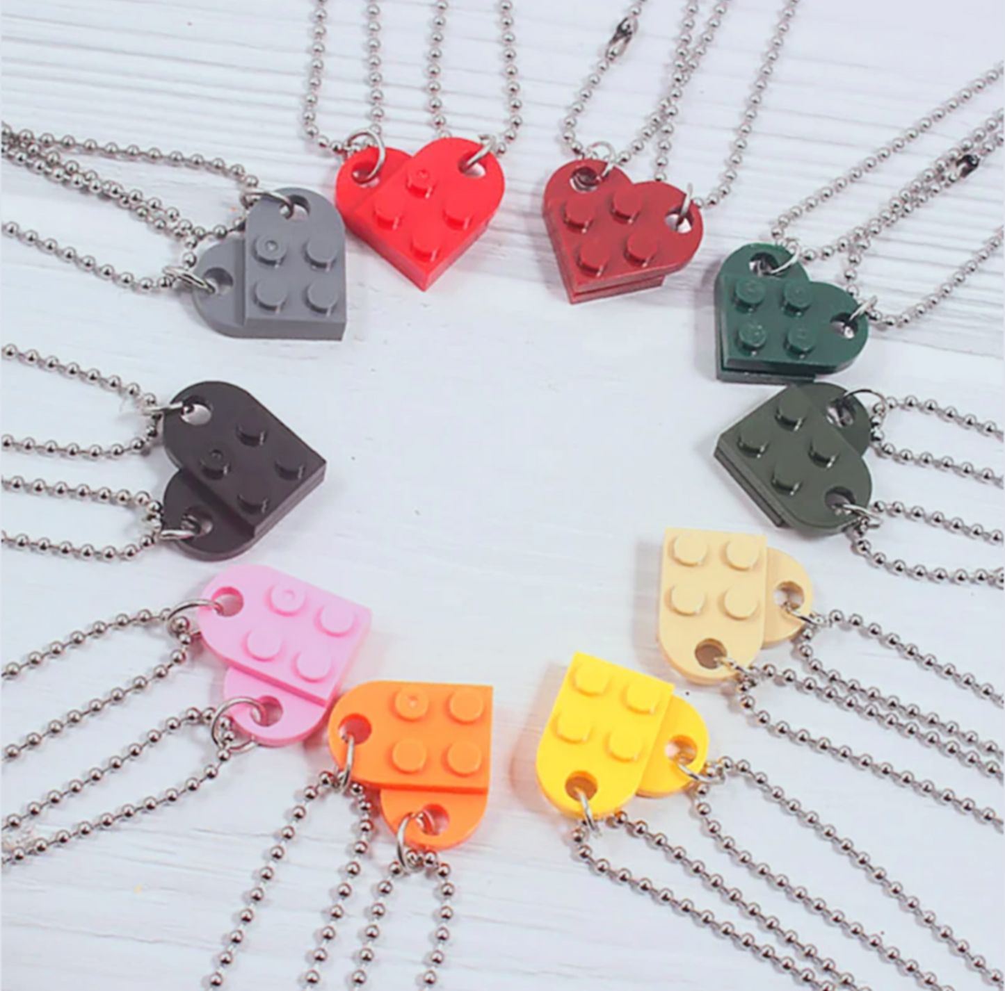 Matching Connecting Brick Necklaces